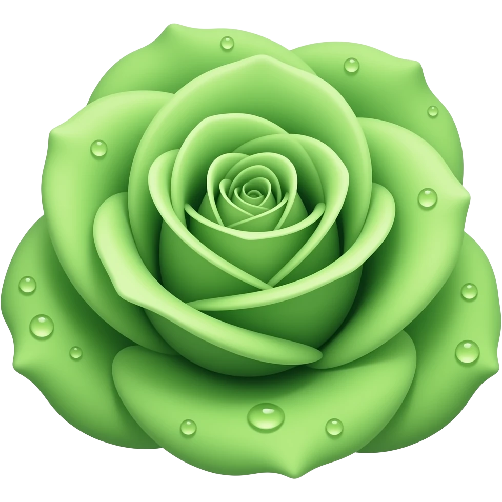 Green rose emoji