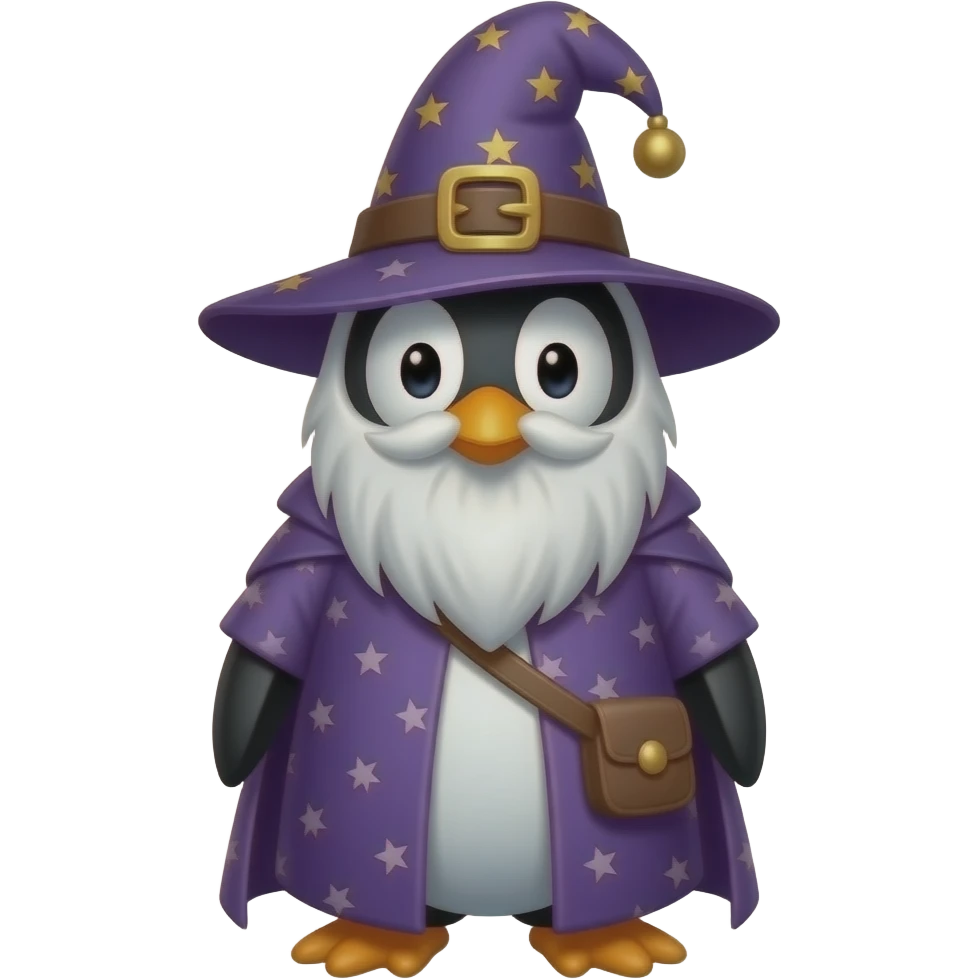 Penguin Wizard emoji