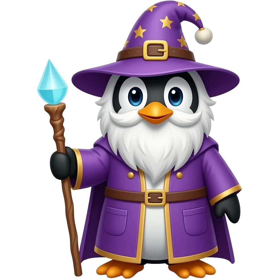 Penguin Wizard emoji