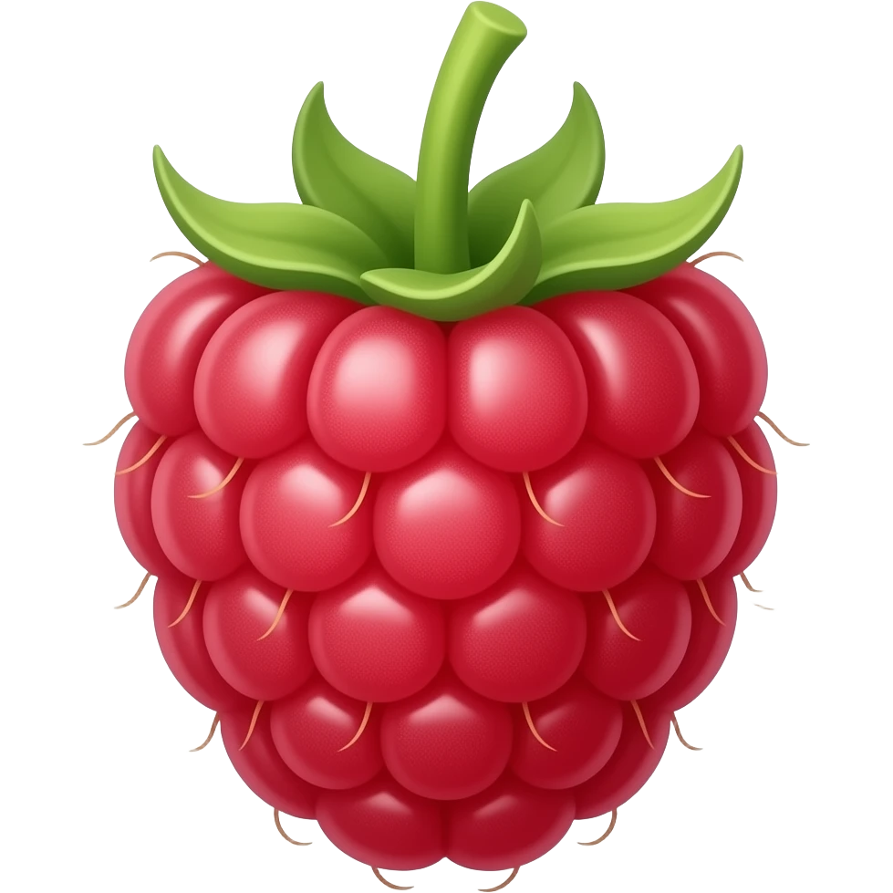 Pink raspberry fruit emoji