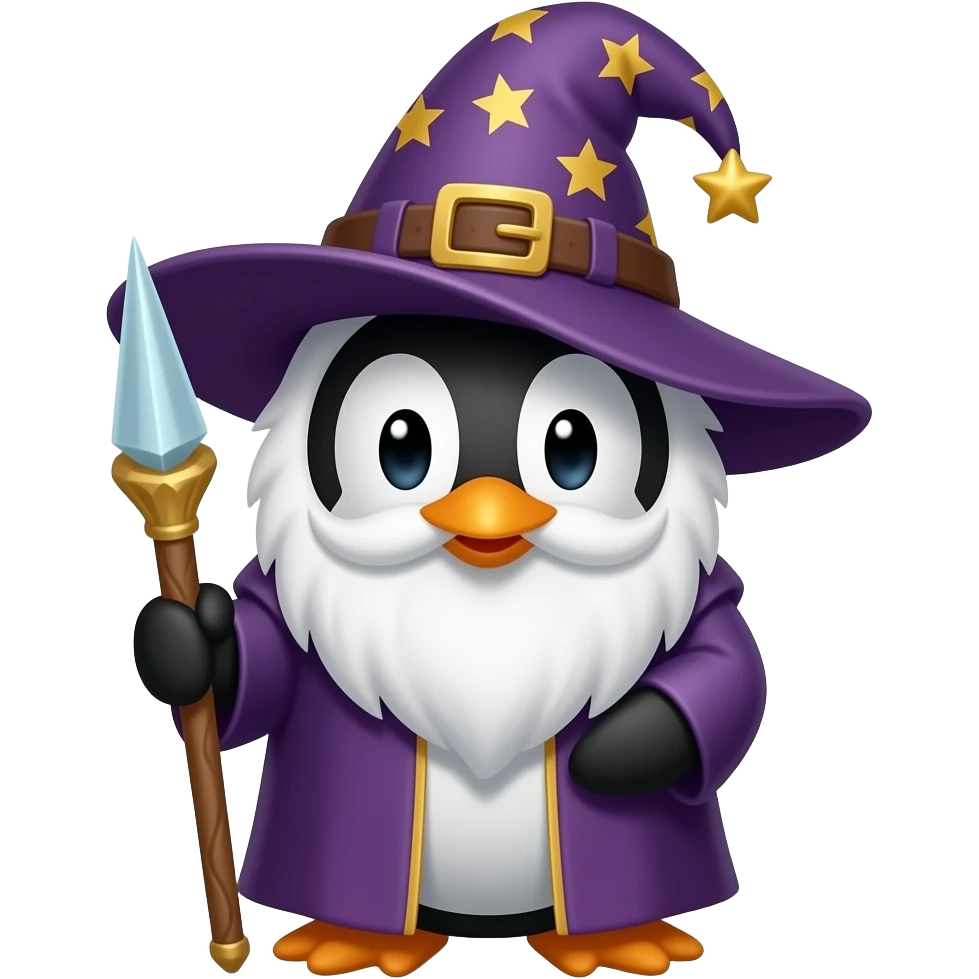 Penguin Wizard emoji
