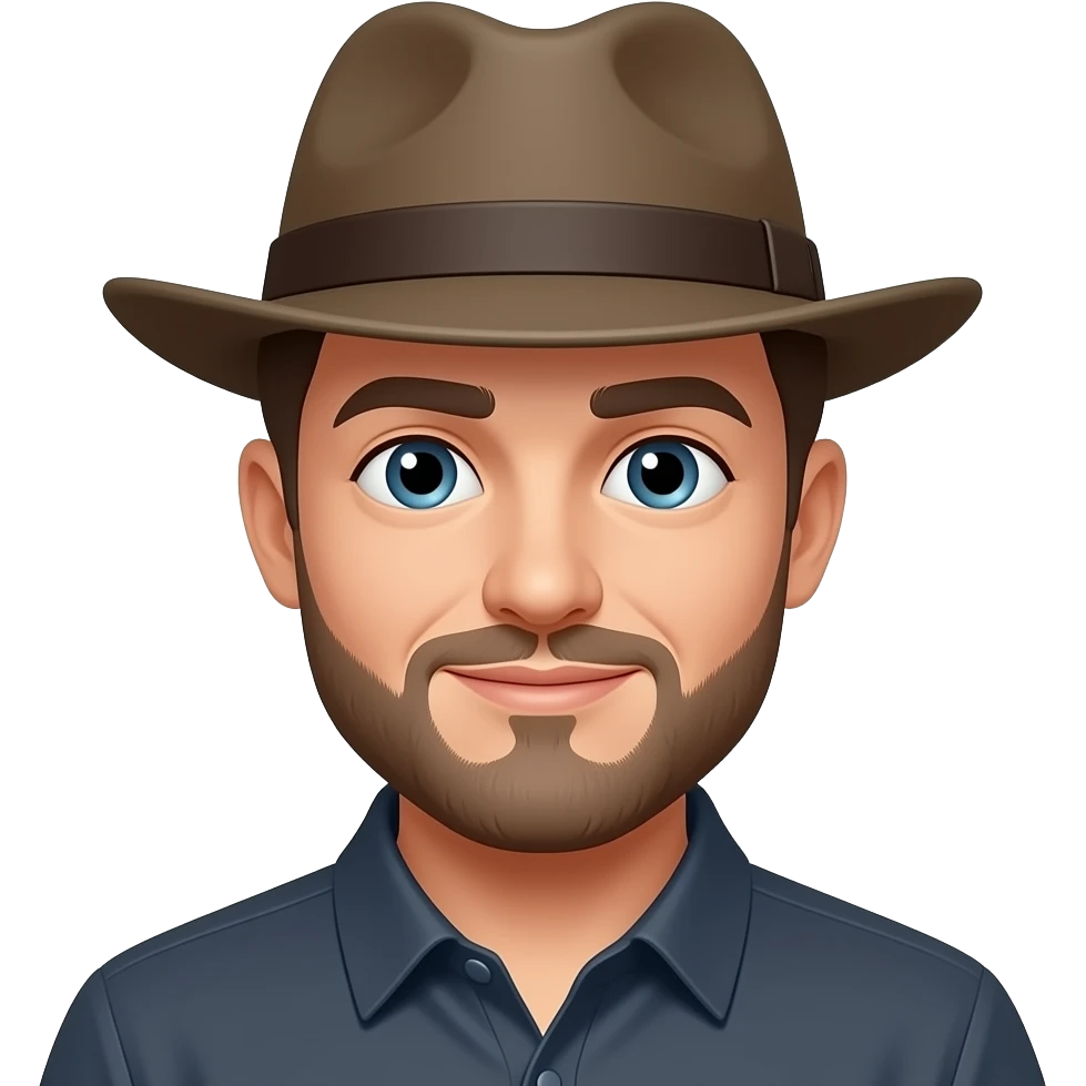 مرد با کلاه پکول emoji