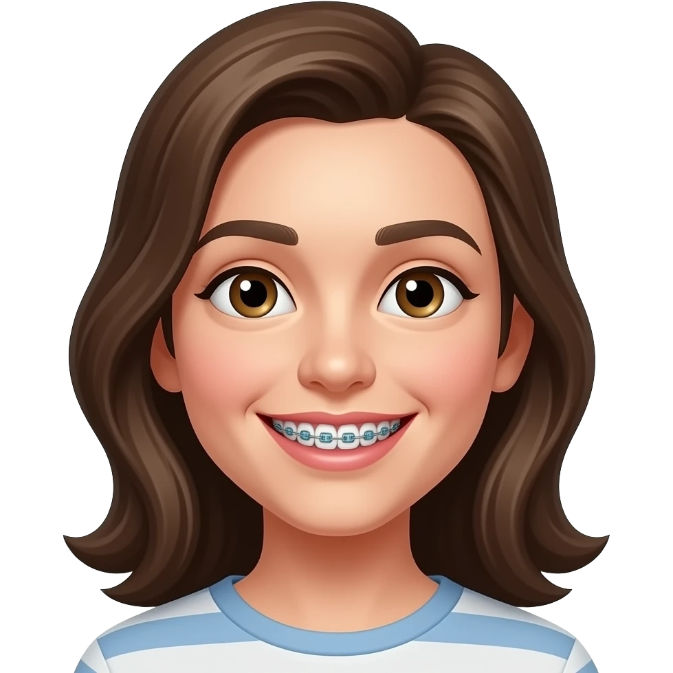 Улыбка с брекетами emoji