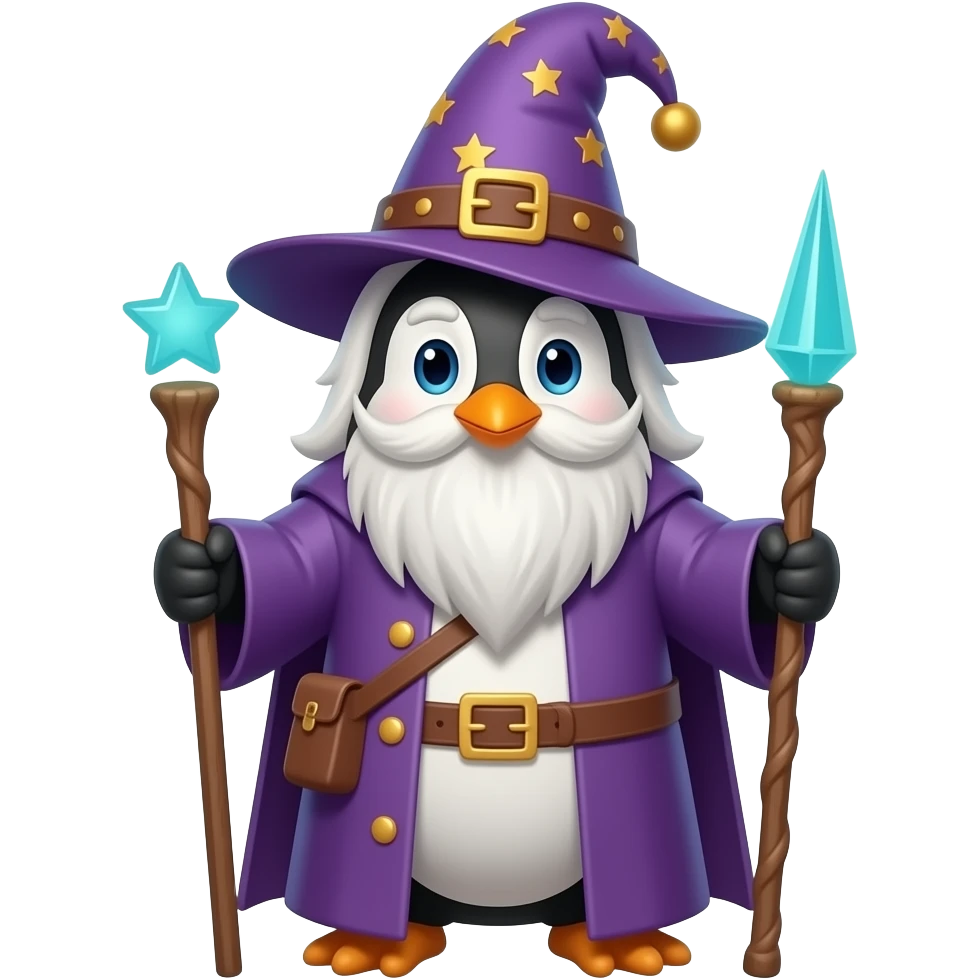 Penguin Wizard emoji