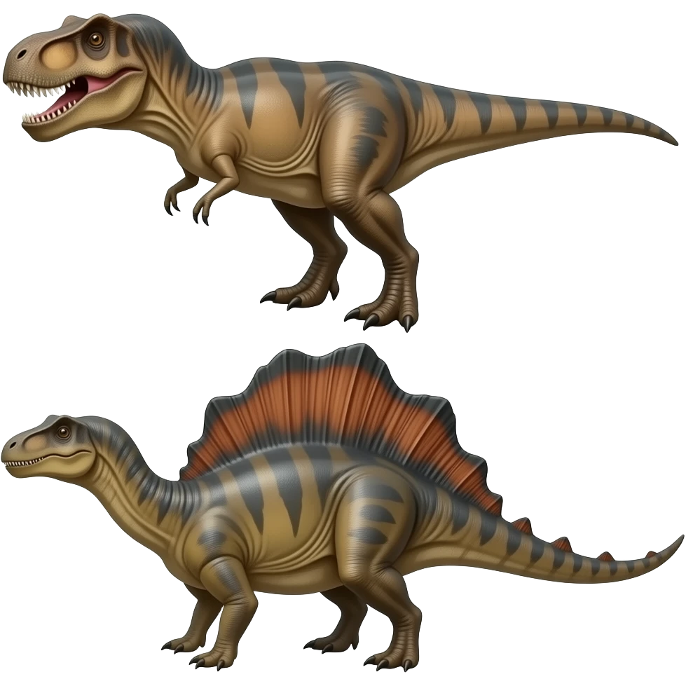 T. rex vs spinosaurus emoji