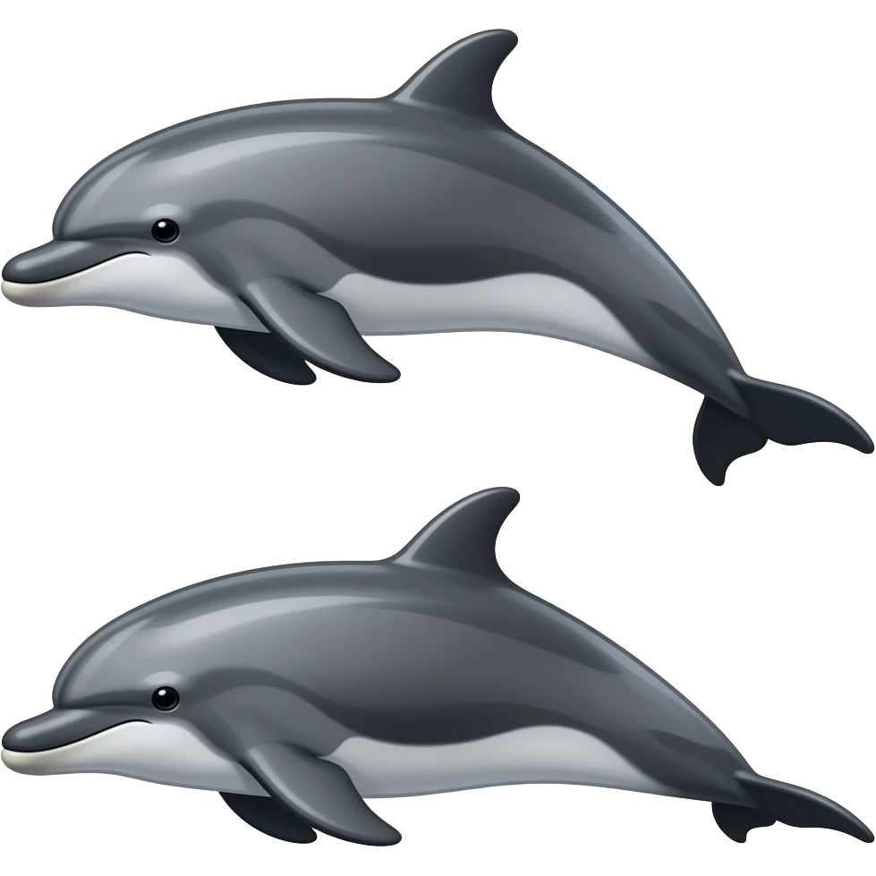 Black dolphins emoji