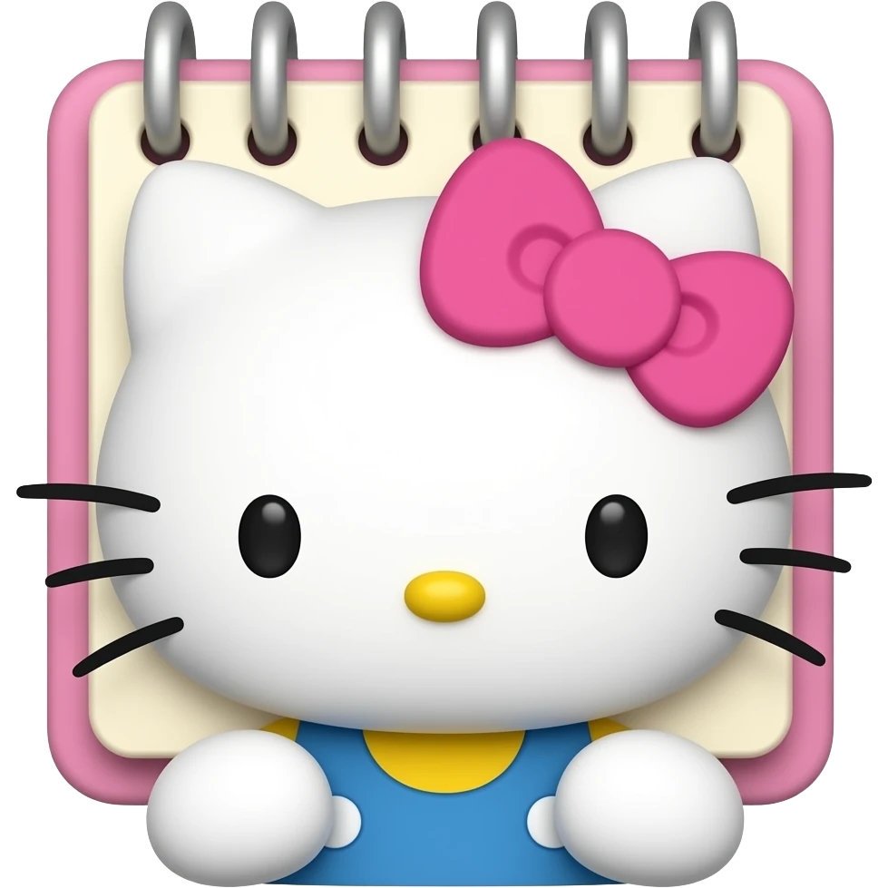 planner journal Hello kitty emoji