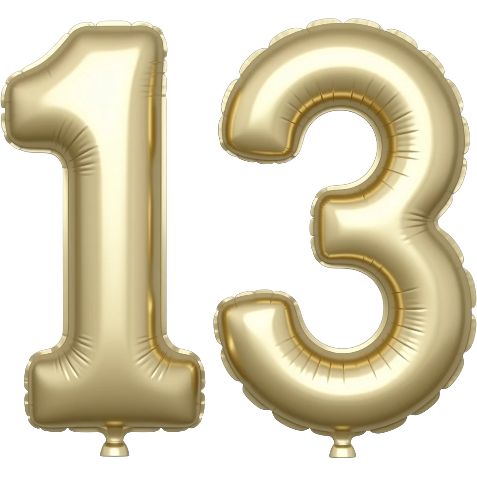 13TH BITHDAY BALLOONS emoji