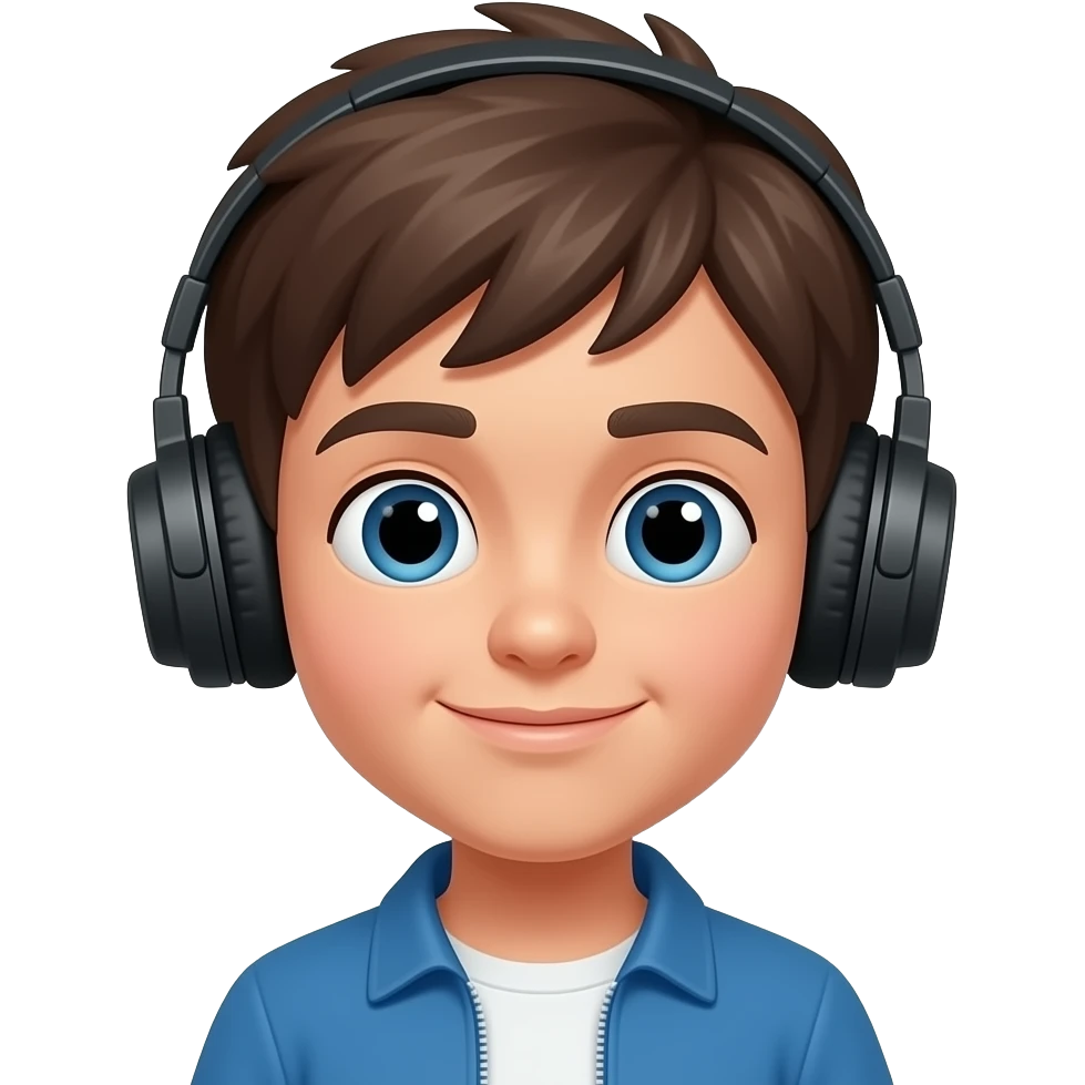 chico escuchando musica emoji