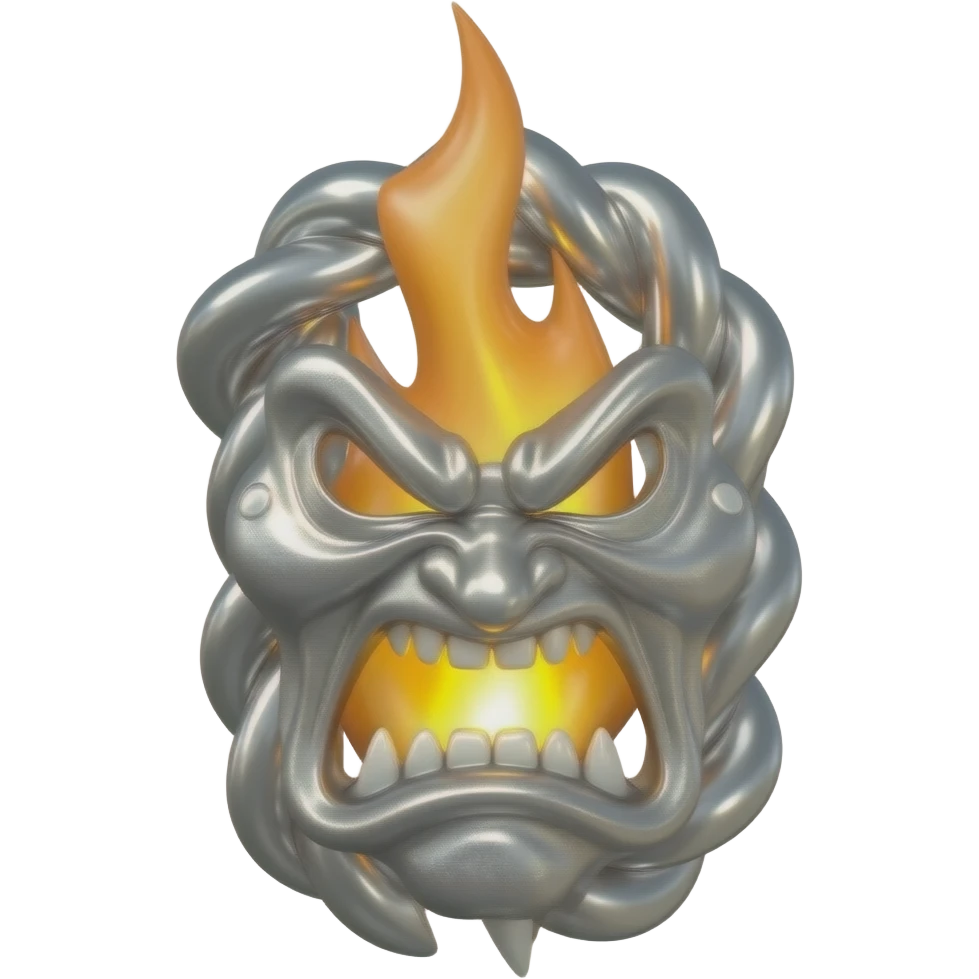 twisted metal с горящей головой злой emoji