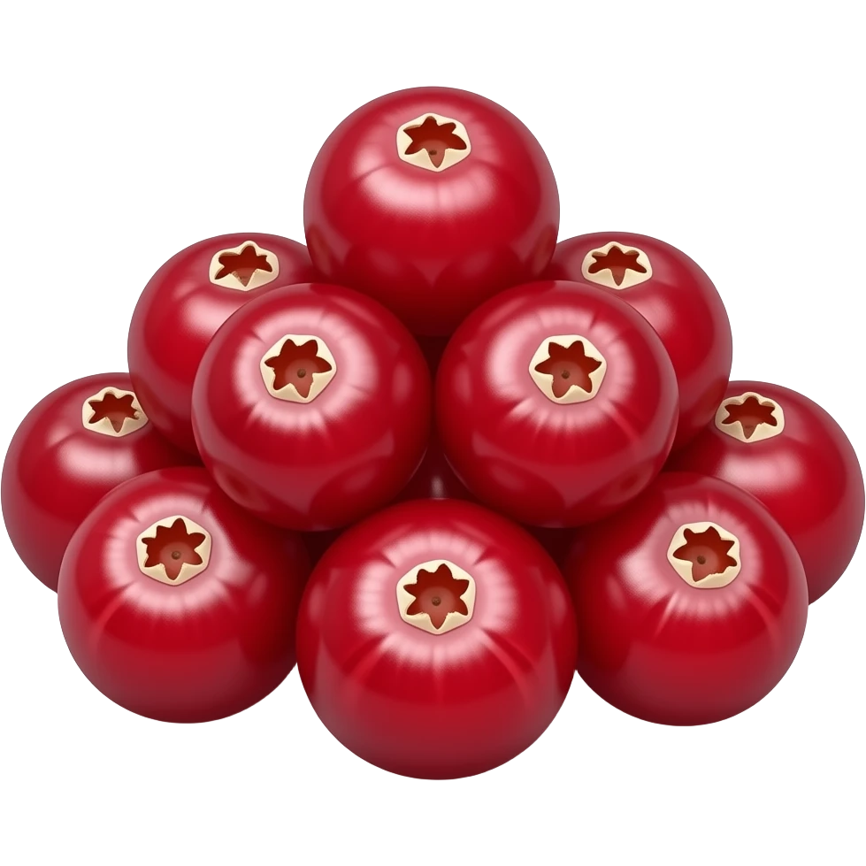 a small pile of fresh red cranberries emoji | AI Emoji Generator