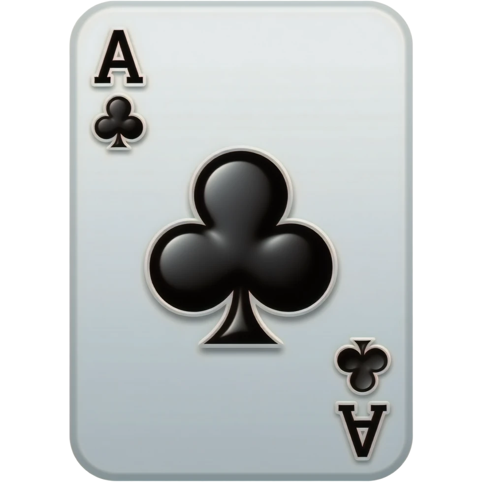 Create only one card that of Queen of ace ♣️👸 emoji