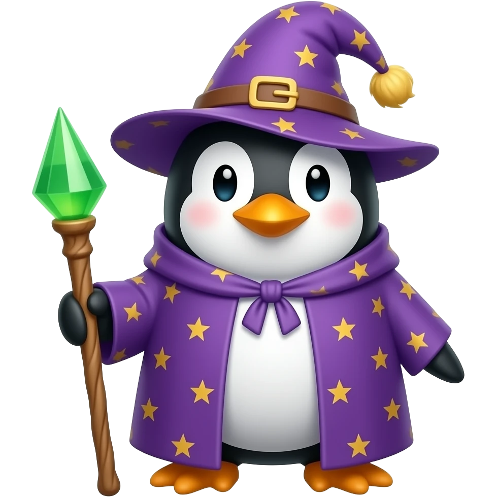 Penguin Wizard emoji