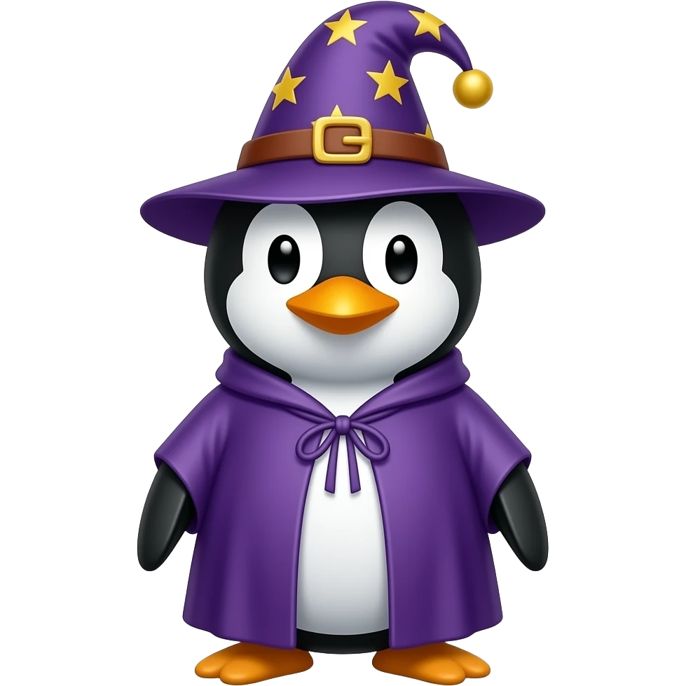 Penguin Wizard emoji