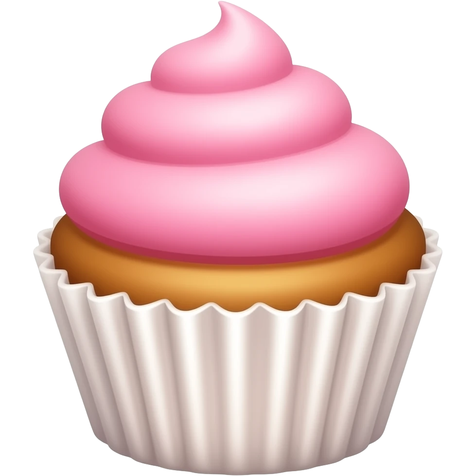 Cupcake with pink icing emoji