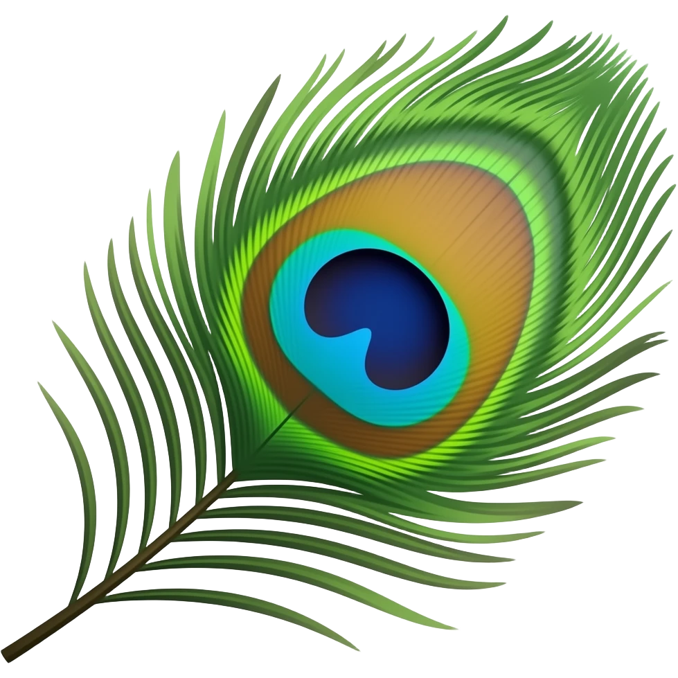 Peacock feather emoji