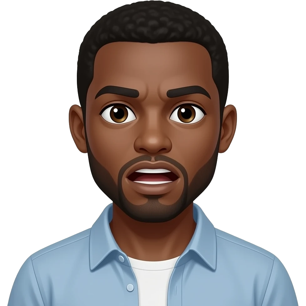 Black male horny emoji