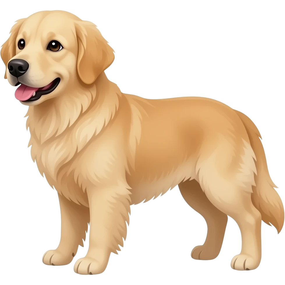 white english cream golden retriever emoji
