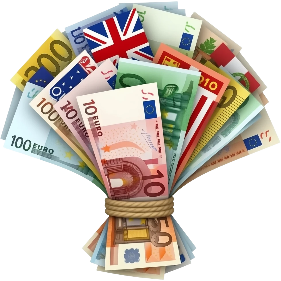currency notes bundle emoji