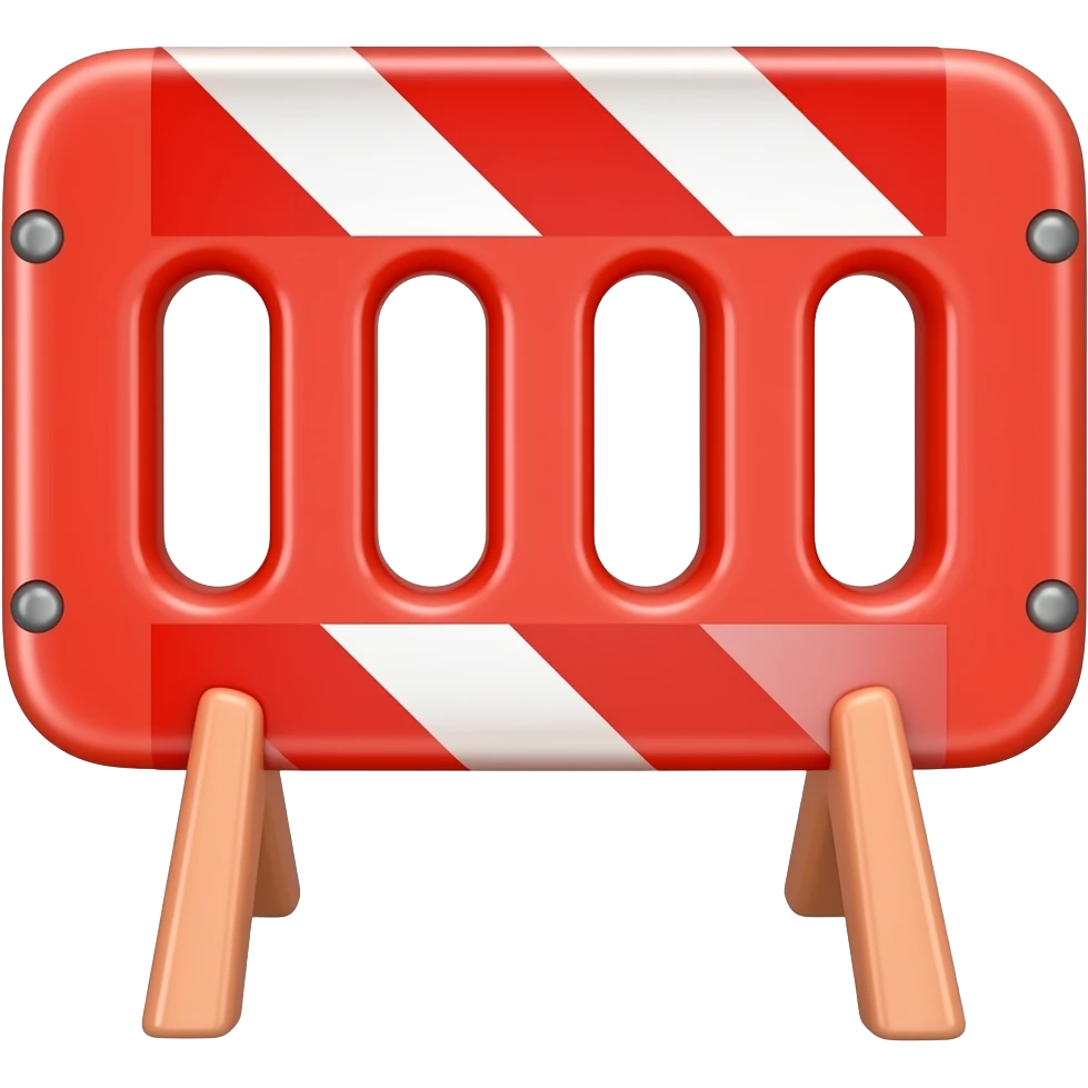 Red Barrier. emoji