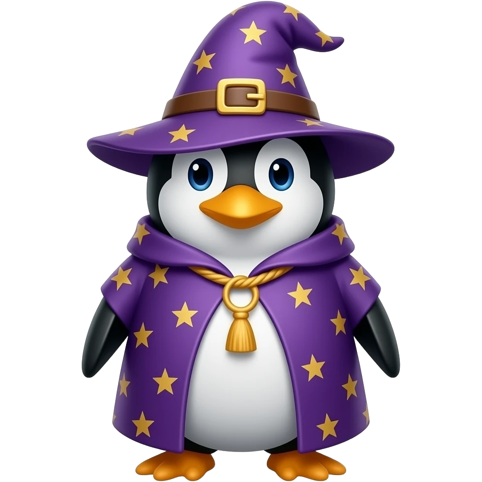 Penguin Wizard emoji