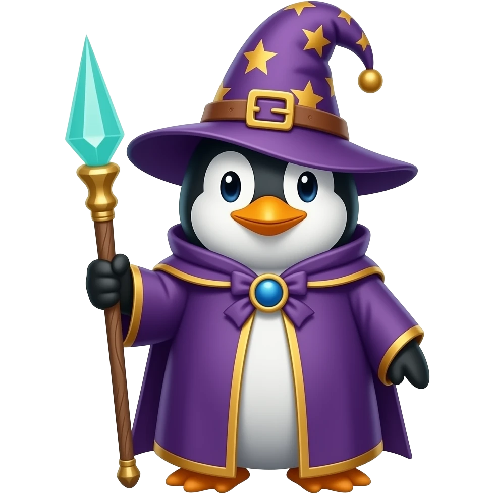 Penguin Wizard emoji