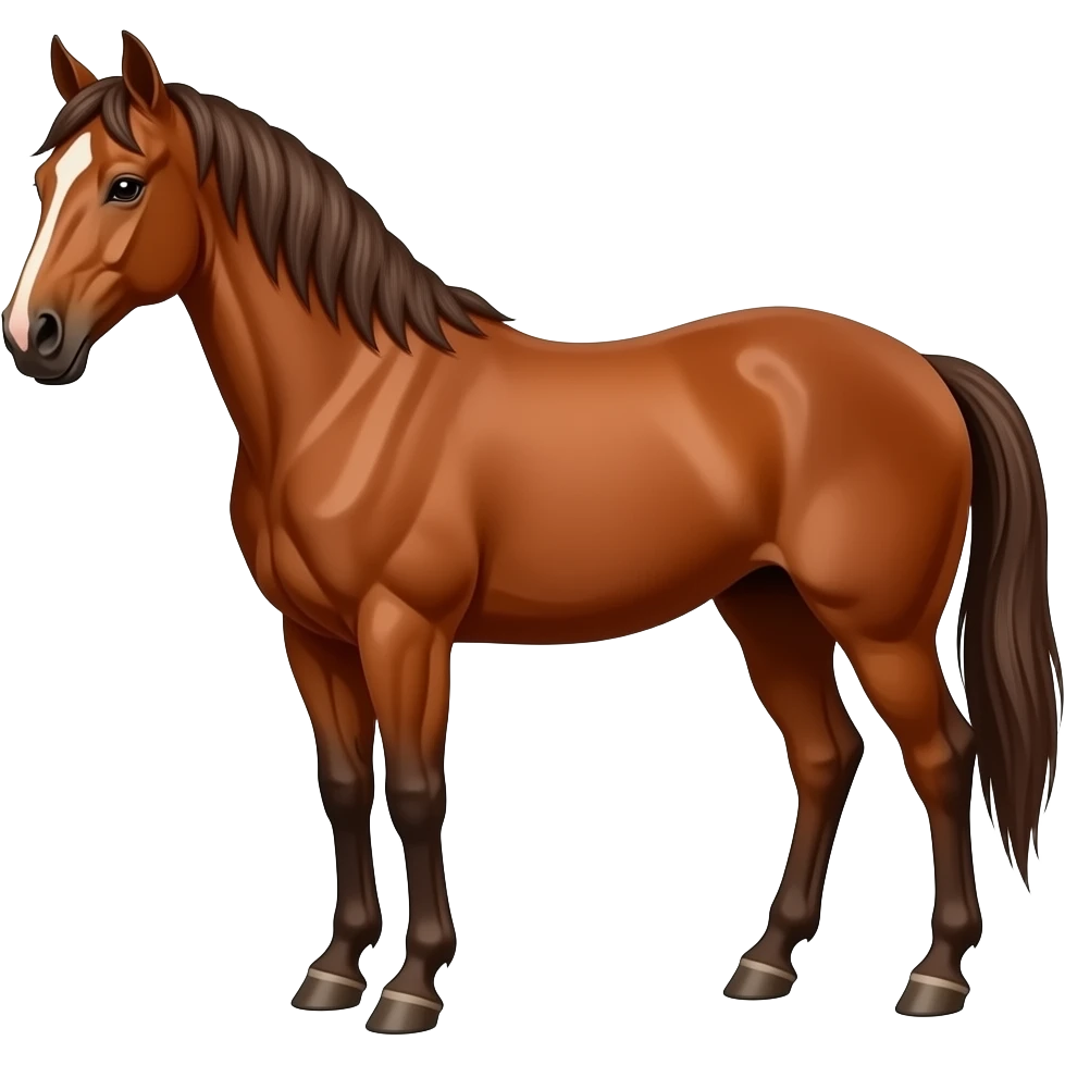 Red mustang horse emoji