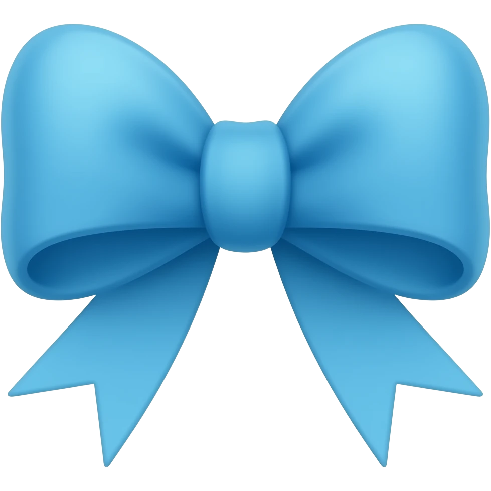 Fiocco blu emoji