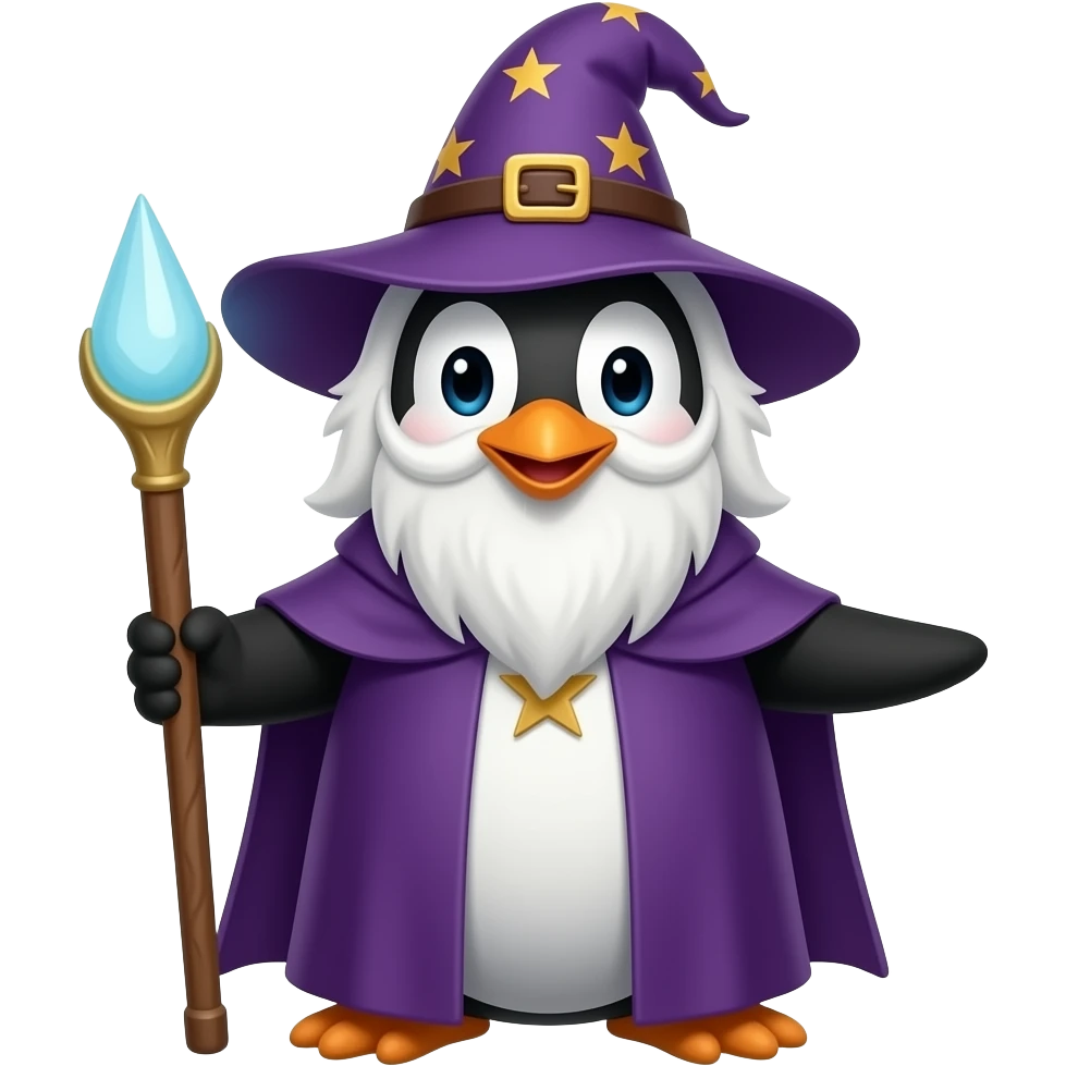 Penguin Wizard emoji