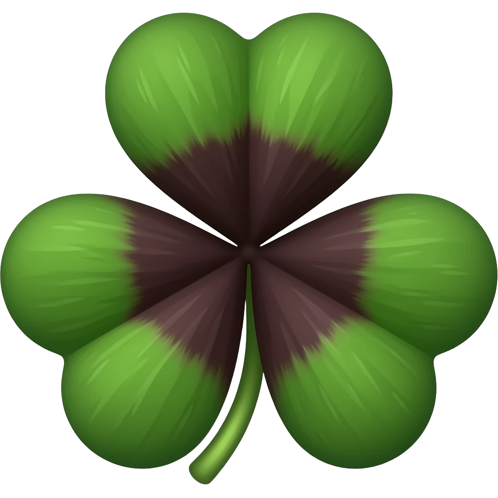 5 leaf black clover emoji