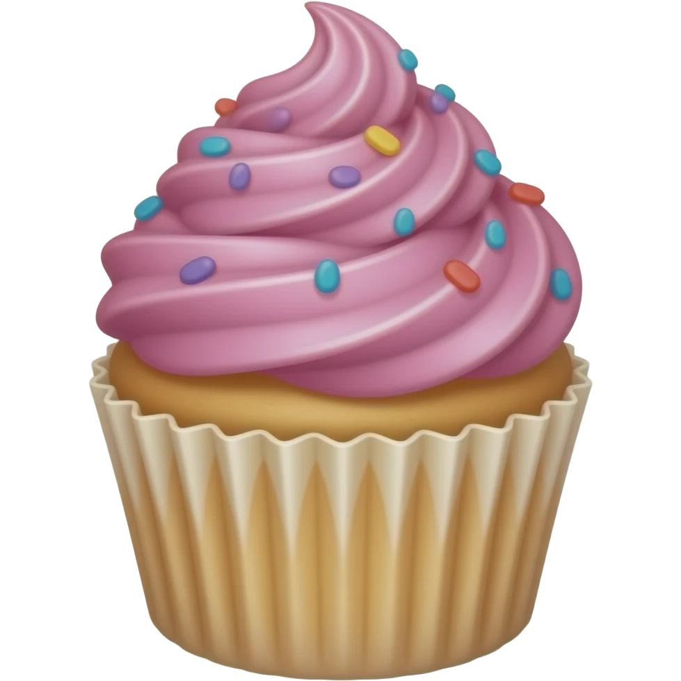 Cupcake with pink icing emoji