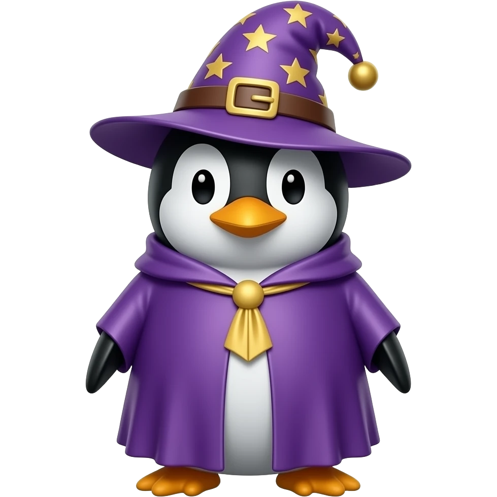 Penguin Wizard emoji