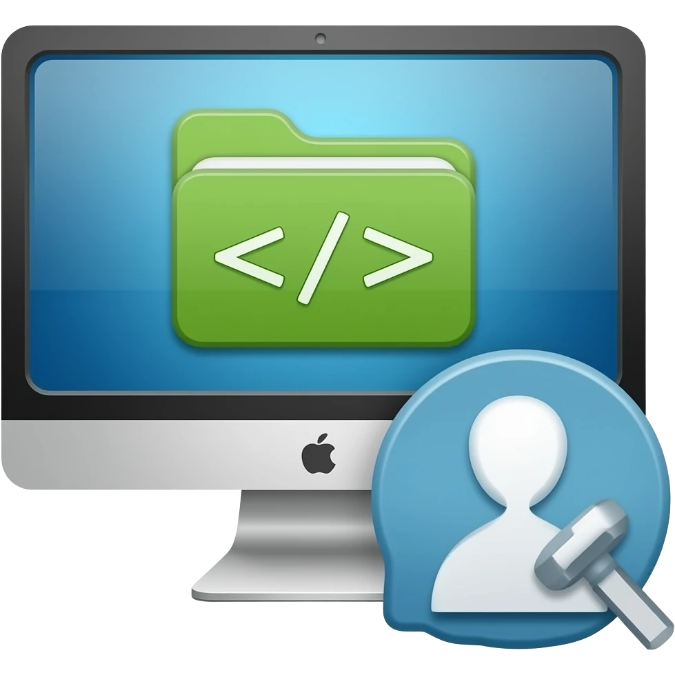 computer  green folder , icon of coding, dev emoji