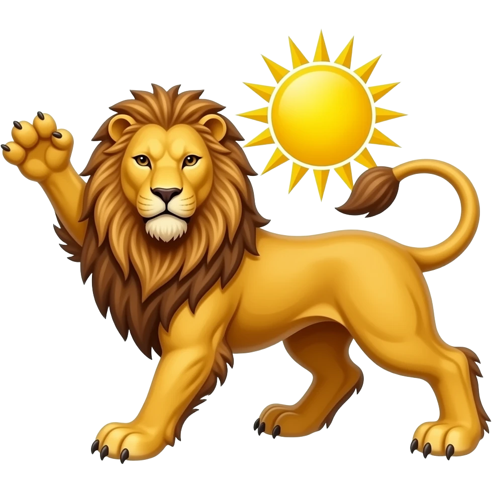 پرچم شیر وخورشید ایران نشان شیر وخورشید emoji