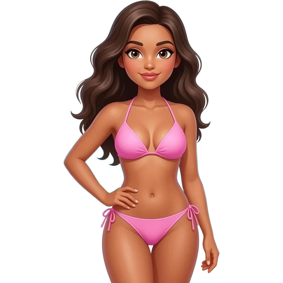 beach girl with 2 piece bikini and bra emoji