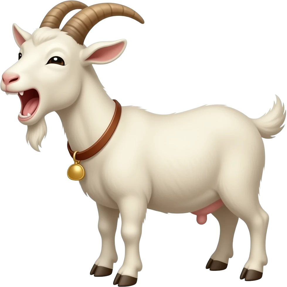 a friendly goat bleating emoji