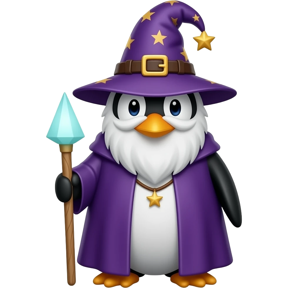 Penguin Wizard emoji