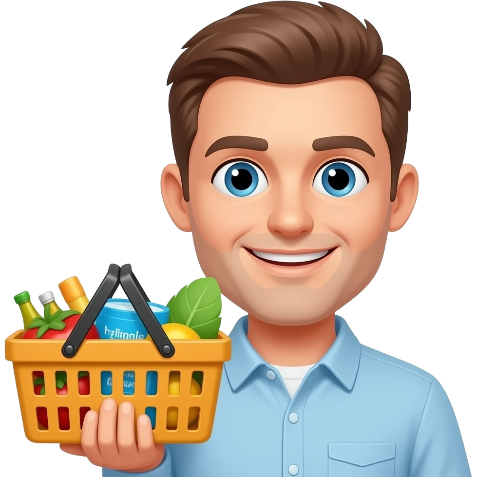 man سلة التسوق emoji