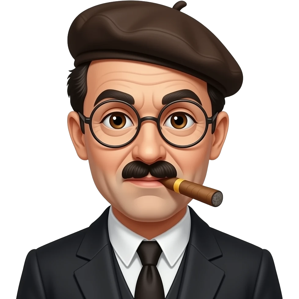 groucho marx cigar beret glasses emoji
