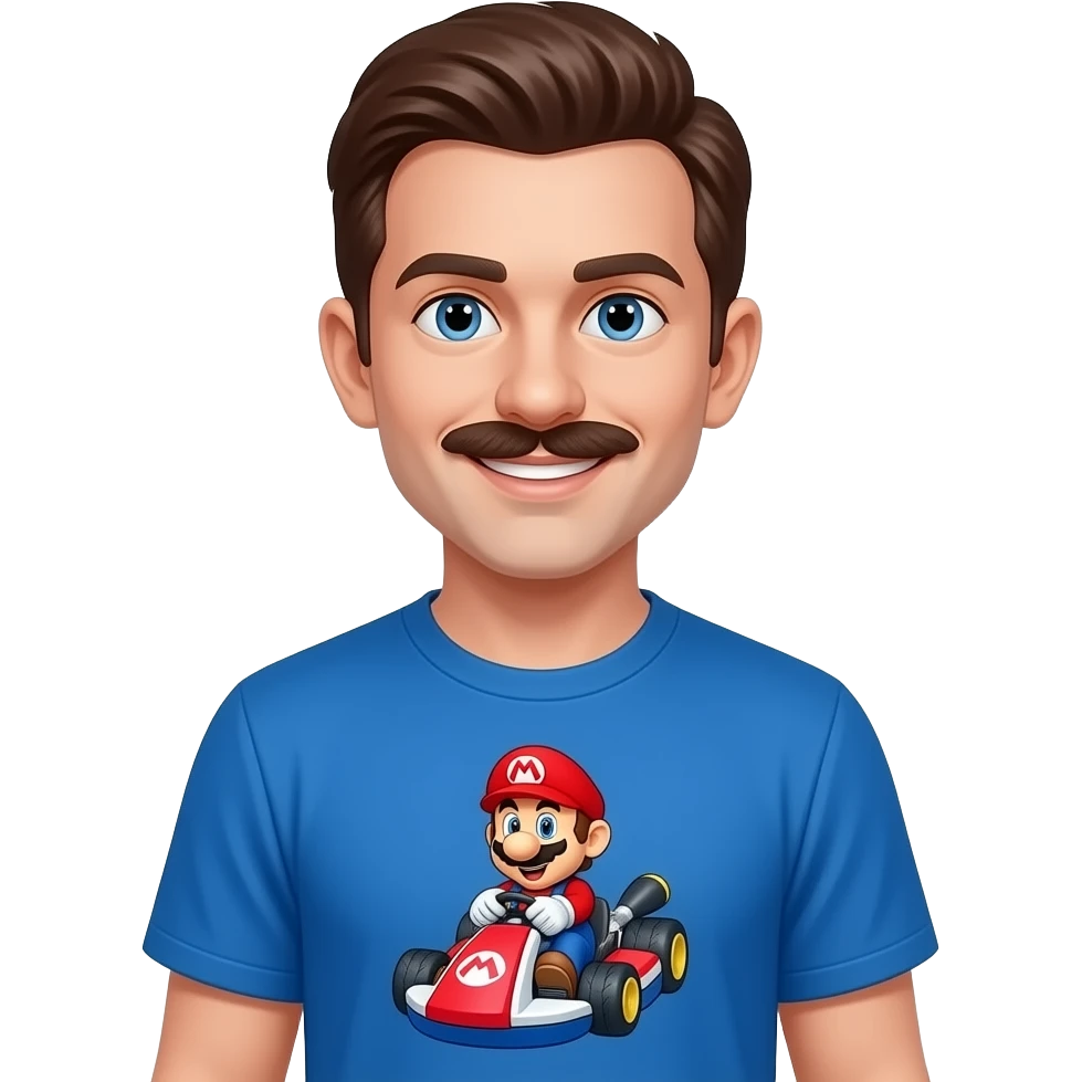 make me an emoji of Jacob kravets rizzy with Mario kart shirt emoji