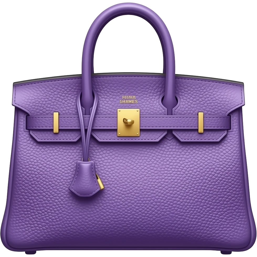 violet hermes bag emoji