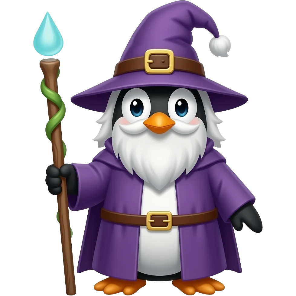 Penguin Wizard emoji