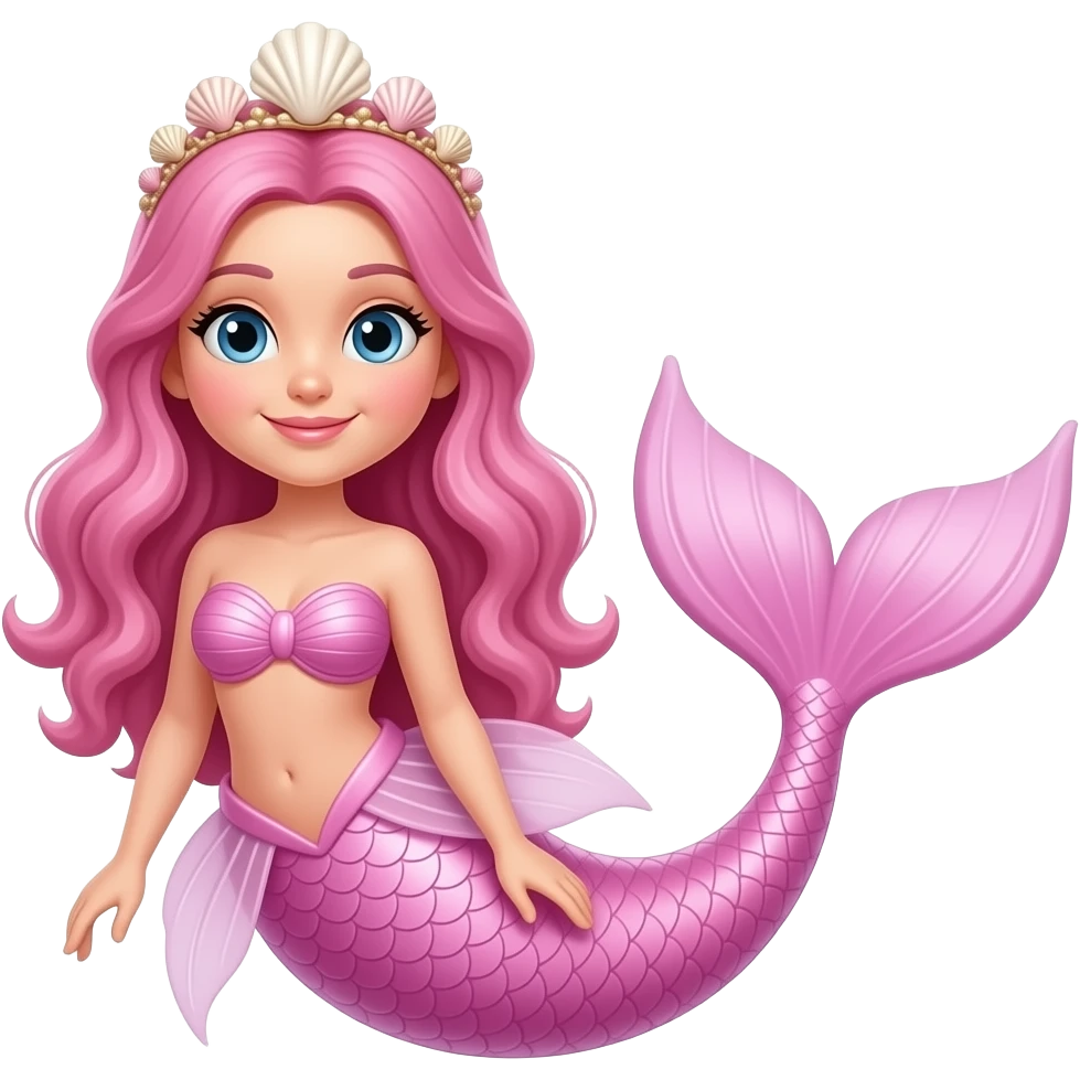 Pink mermaid emoji