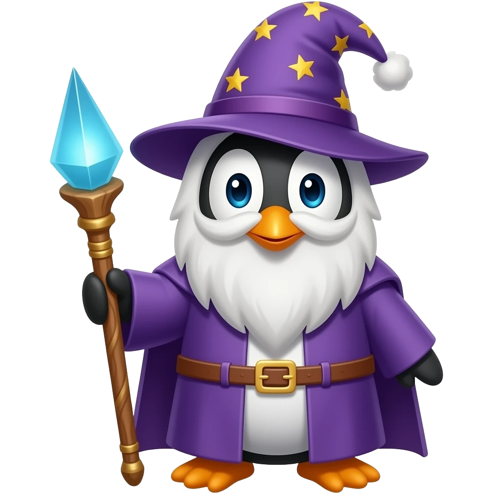 Penguin Wizard emoji
