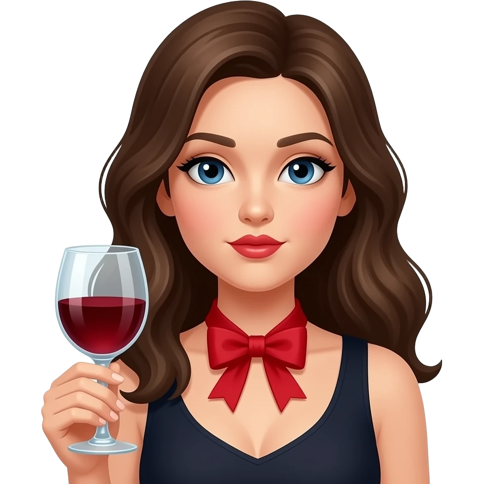 🍷+🎀+💋 emoji