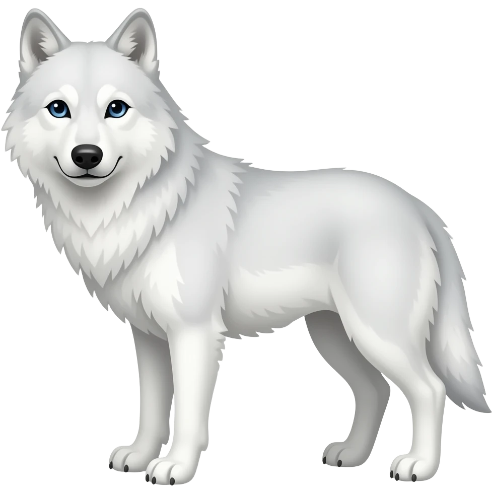 Arctic wolf emoji