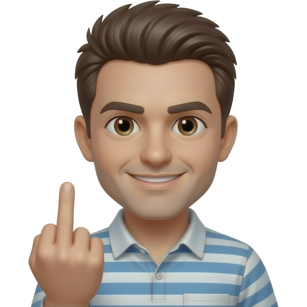 ein mensch der den mittelfinger zeigt emoji