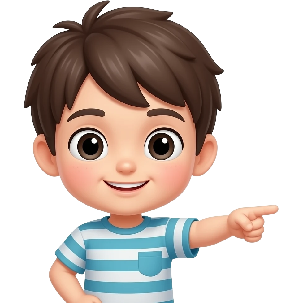 chibi boy points to right emoji