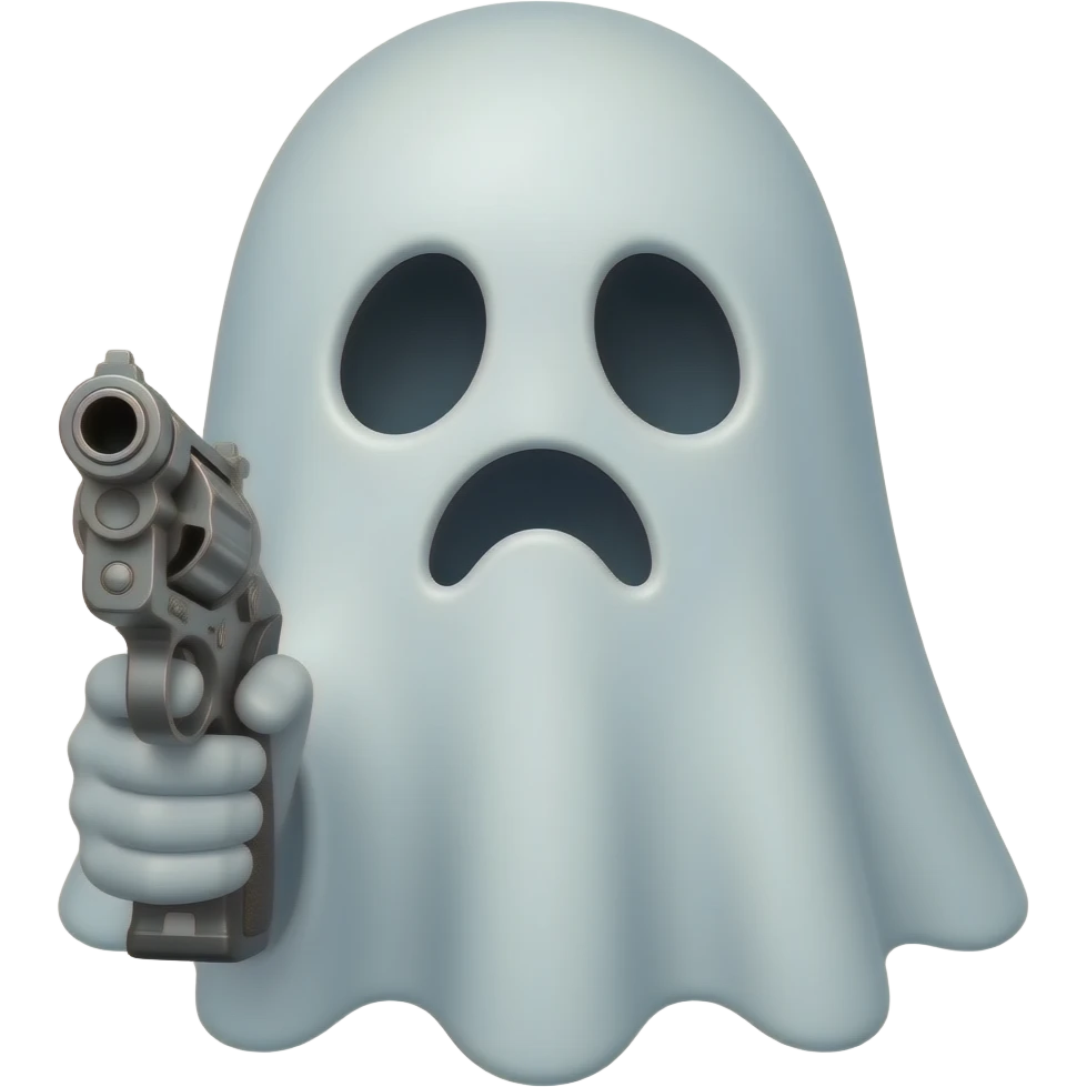 👻 Con pistola emoji