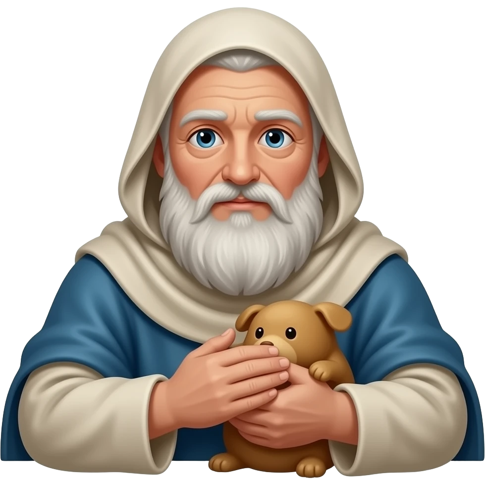 relgioso ayuando a pobres emoji